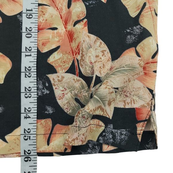 Tori Richard Hawaiian Shirt Mens Small Black Beige Short Sleeve Cotton Summer - Picture 10 of 11